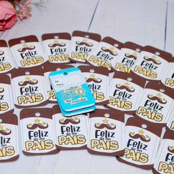 Mini Tags/Cartõezinhos Impressão frente e verso com furo para lembrancinha Dia dos Pais