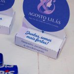 Agosto Lilás Porta Bis Duplo para Lembrancinha