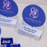 Agosto Lilás Porta Bis Duplo para Lembrancinha