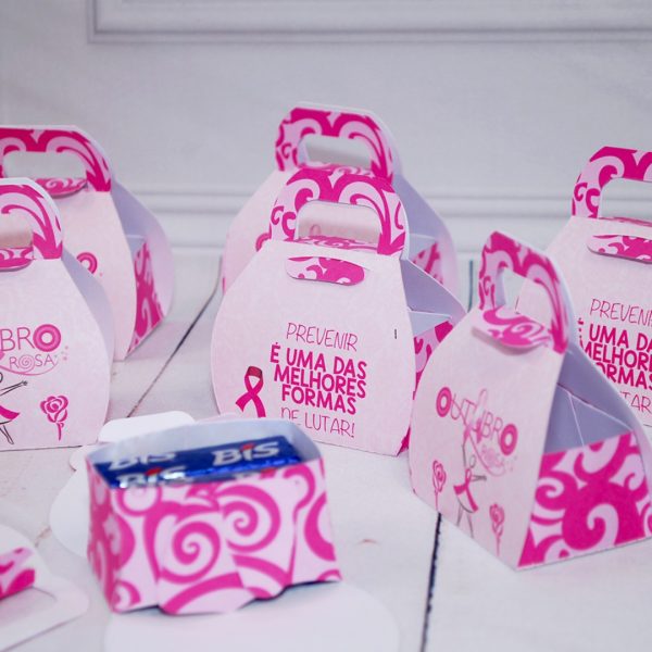 Outubro Rosa Maletinha Porta Bis