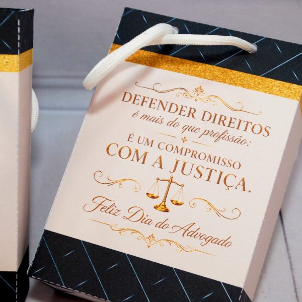 Dia do Advogado Mini Sacolinha Para Brindes e Lembrancinhas