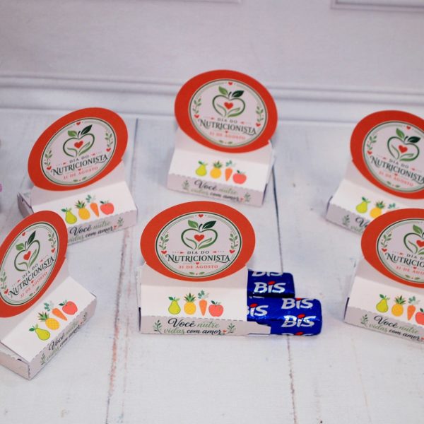 Dia do Nutricionista Porta Bis Duplo para Lembrancinha