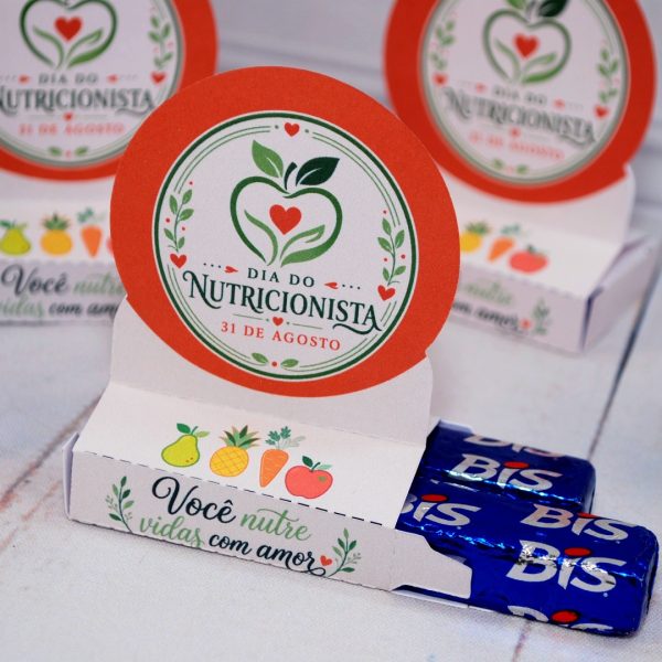 Dia do Nutricionista Porta Bis Duplo para Lembrancinha