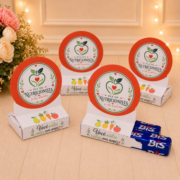 Dia do Nutricionista Porta Bis Duplo para Lembrancinha
