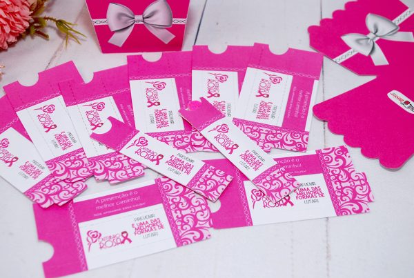 Outubro Rosa Capinha para Mini Lixas