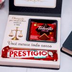 Lembrancinha Dia do Advogado Caixinha para Chocolates Talento e Prestigio