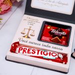 Lembrancinha Dia do Advogado Caixinha para Chocolates Talento e Prestigio