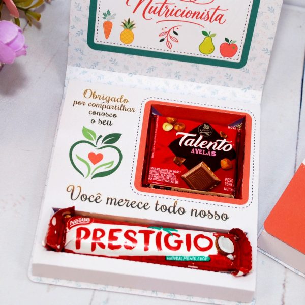 Dia do Nutricionista Caixinha Para Chocolates para Lembrancinha