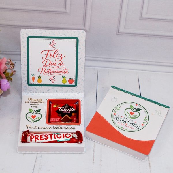 Dia do Nutricionista Caixinha Para Chocolates para Lembrancinha