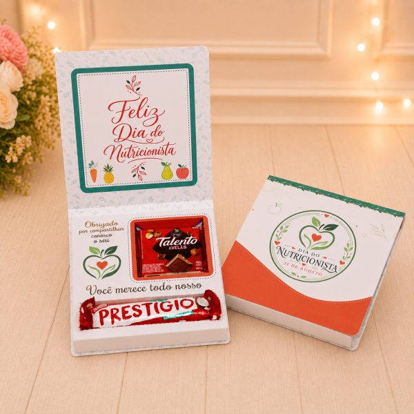 Dia do Nutricionista Caixinha Para Chocolates para Lembrancinha