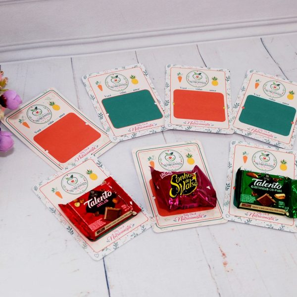 Dia do Nutricionista Card para Chocolates para Lembrancinha