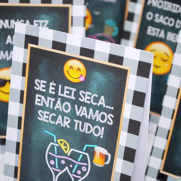 MINI Plaquinhas Divertidas Tema Boteco para Aniversário e Chá Bar