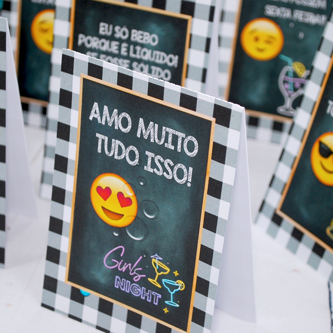 Mini plaquinhas divertidas Boteco montadas
