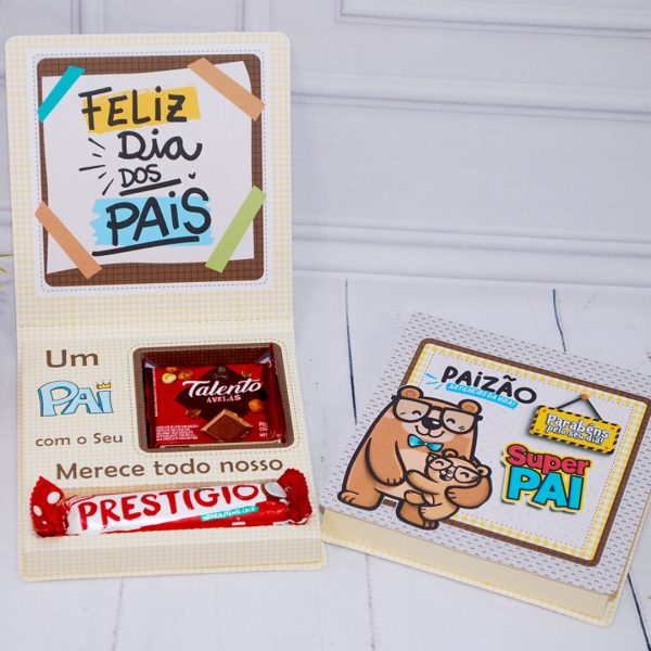 Lembrancinha Dia dos Pais Caixinha para Chocolates Talento e Prestigio