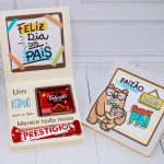 Lembrancinha Dia dos Pais Caixinha para Chocolates Talento e Prestigio