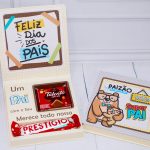 Lembrancinha Dia dos Pais Caixinha para Chocolates Talento e Prestigio