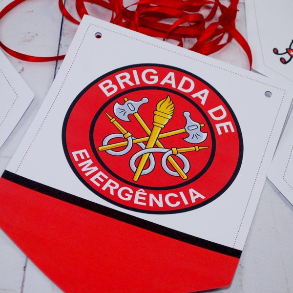 Varal de Letras Decorativo Brigada de Emergência