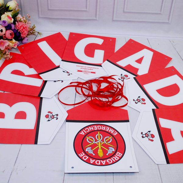 Varal de Letras Decorativo Brigada de Emergência