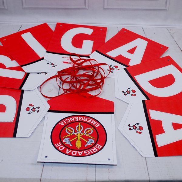 Varal de Letras Decorativo Brigada de Emergência
