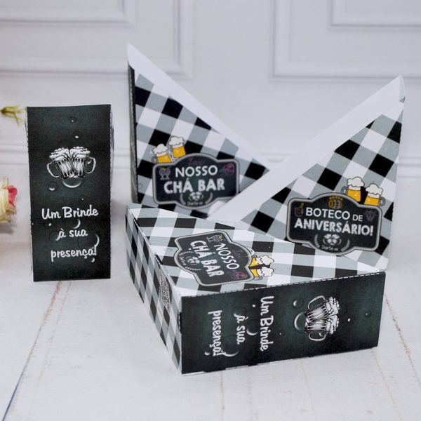 Porta Guardanapos Tema Boteco para Aniversário e Chá Bar