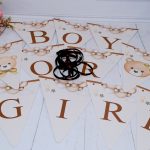 Chá Revelação Varal de Letras BOY OR GIRL Ursinho Marrom
