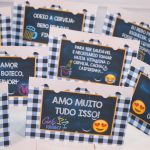 Plaquinhas 14x20cm com frases divertidas tema BOTECO