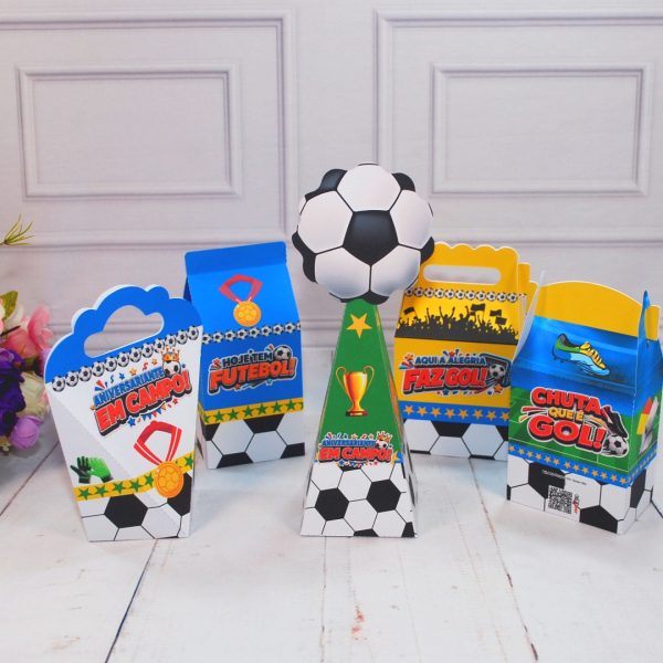 Kit Caixinhas Para Festa De Aniversário Tema Futebol