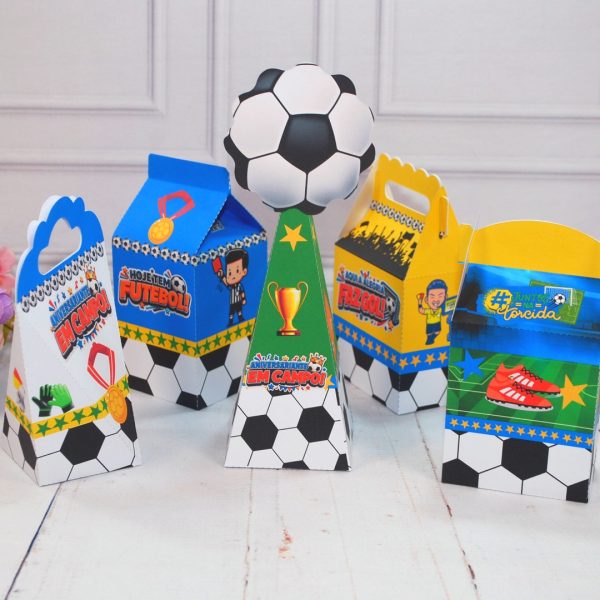 Kit Caixinhas Para Festa De Aniversário Tema Futebol