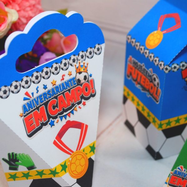 Kit Caixinhas Para Festa De Aniversário Tema Futebol