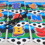 Varal De Letras Para Aniversário Tema Futebol frase PARABÉNS