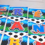 Varal De Letras Para Aniversário Tema Futebol frase PARABÉNS