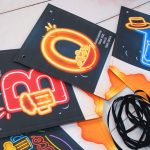 Varal de letras NEON decorativo tema Festa Boteco