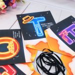 Varal de letras NEON decorativo tema Festa Boteco