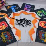 Varal de letras NEON decorativo tema Festa Boteco