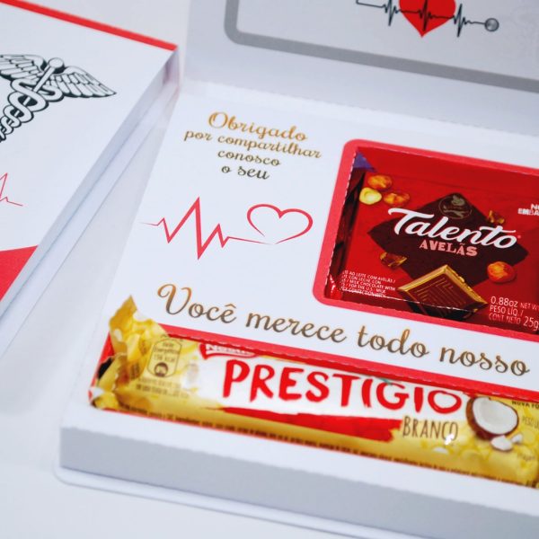 Dia do Médico Lembrancinha Caixa para Talento e Prestigio
