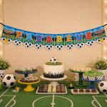 Varal De Letras Para Aniversário Tema Futebol frase PARABÉNS