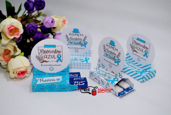 Novembro Azul Porta Bis Duplo para Lembrancinha