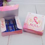 Outubro Rosa Caixinha para 3 Bis ou Mini Talento - Estampa Rosa Claro
