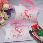 Outubro Rosa Caixa Almofadinha com Alça - Estampa Rosa Claro
