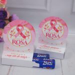 Outubro Rosa Caixinha Porta Bis ou Chicletes - Estampa Rosa Claro