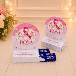 Outubro Rosa Caixinha Porta Bis ou Chicletes - Estampa Rosa Claro
