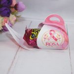 Outubro Rosa Porta Bombom - Estampa Rosa Claro