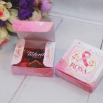 Outubro Rosa Caixinha para 3 Bis ou Mini Talento - Estampa Rosa Claro
