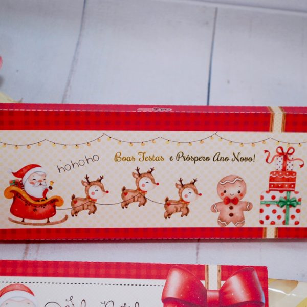 Lembrancinha de Natal Caixa Para Mini Panetone de 80g