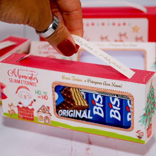 Lembrancinha de Natal Caixa Para Caixa de Bis