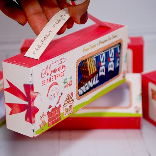 Lembrancinha de Natal Caixa Para Caixa de Bis