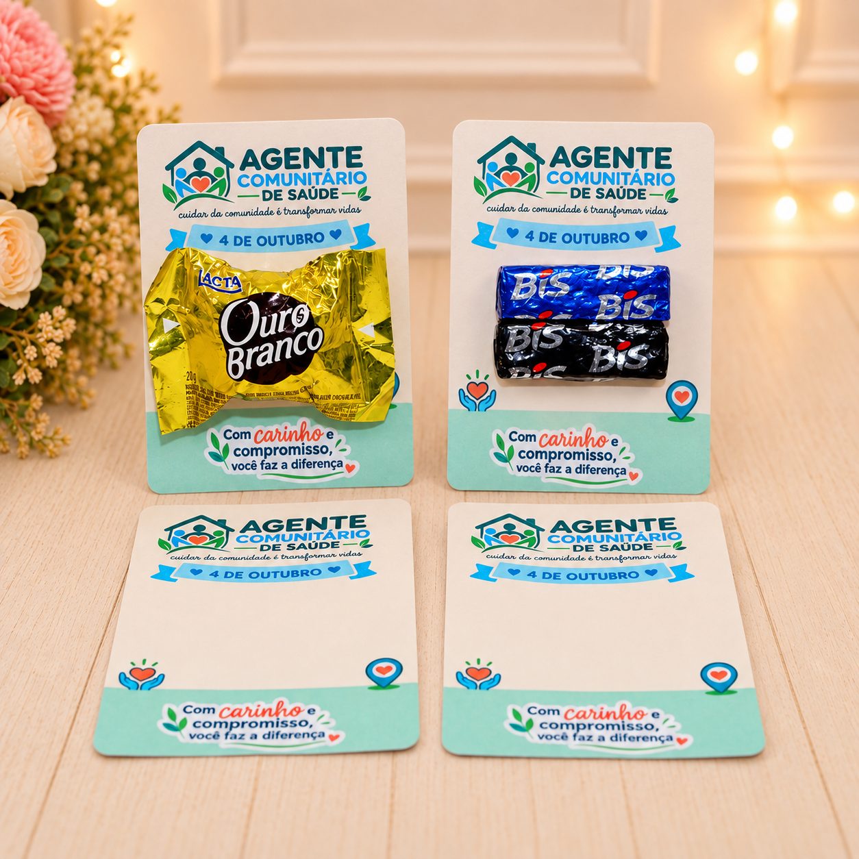 Dia do Agente Comunitário de Saúde Cartão para Chocolates