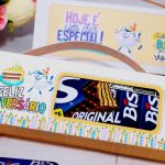 Aniversário Caixinha p/ Caixa de Bis de 16 Unidades