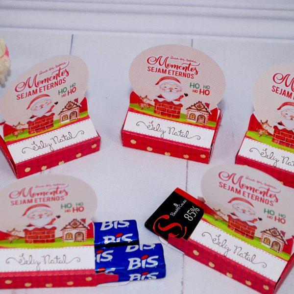Lembrancinha de Natal Caixinha Porta Bis Duplo