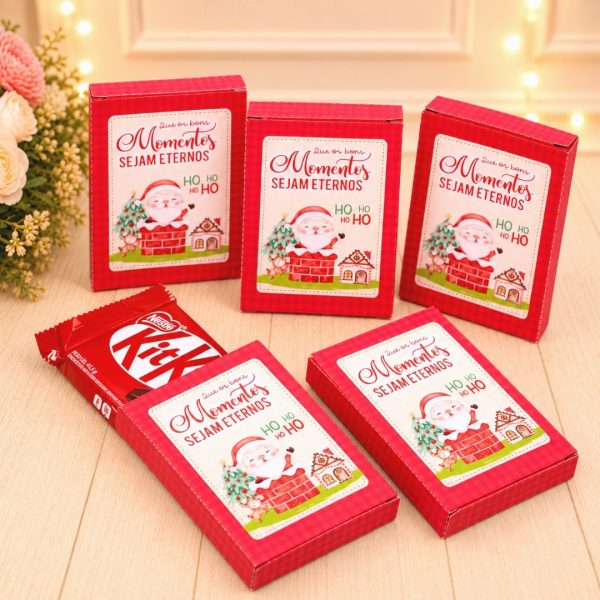Lembrancinha de Natal Caixinha Para Kit Kat